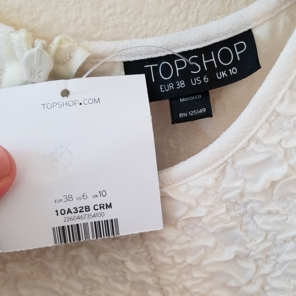 NWT Topshop White Dress - Picture 3 of 4